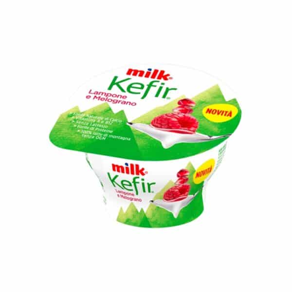 milk kefir yogurt raspberry and pomegranate