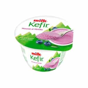 Milk kefir mousse with blueberries