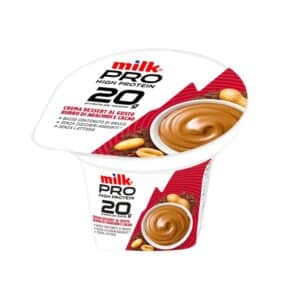 milk pro high protein dessert with peanut butter and chocolate