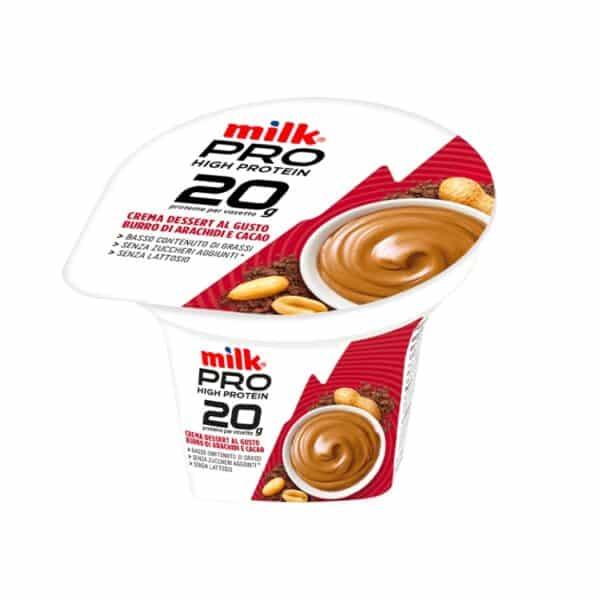 milk pro high protein dessert with peanut butter and chocolate