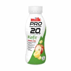 Milk pro high protein kefir drink banana and apple