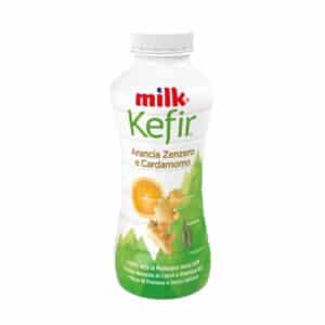 Milk kefir drink orange, ginger and cardamom