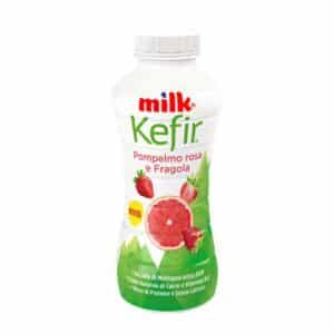 milk kefir drink grapefruit and strawberry