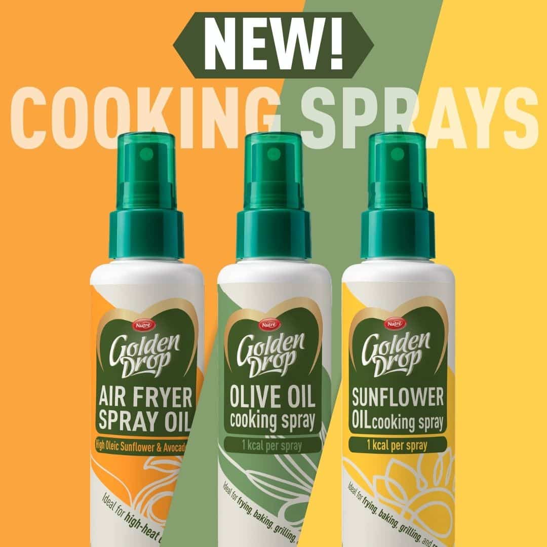 Golden Drop Cooking Oil Sprays - Olive, sunflower and airfryer