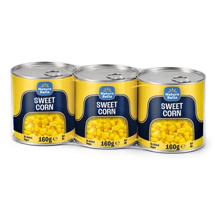 Image of Natura Bella Sweetcorn 3-Pack- 3x160g