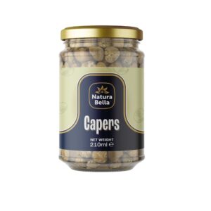 Natura bella capers in glass jar 210ml