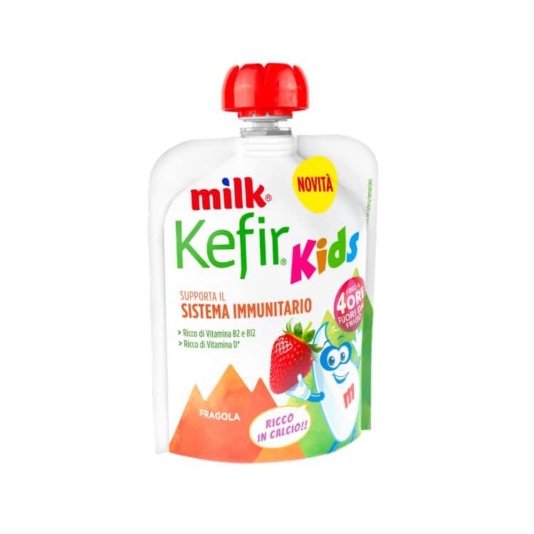 Image of Milk Kefir Kids Strawberry Pouch – 80g
